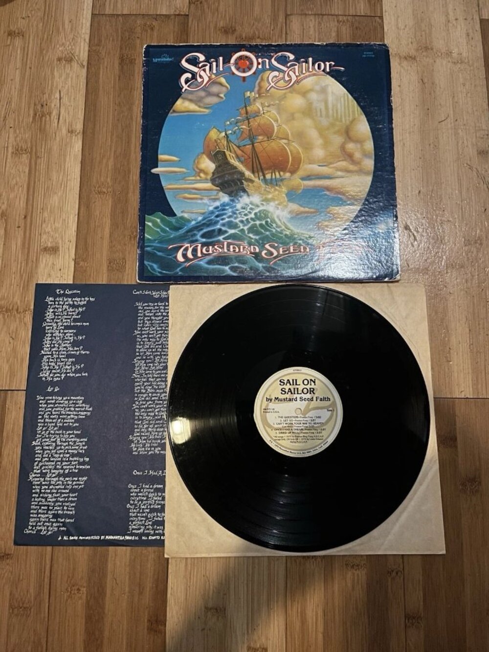 Mustard Seed Faith Sail On Sailor LP Vinyl Record 1975 Christian Rock